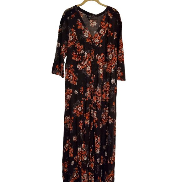 Floral Black Maxi Dress - Picture 2 of 14